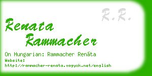renata rammacher business card